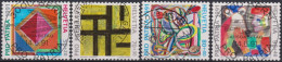 1991 Schweiz Pro Patria, Zeitgenössische Kunst, ⵙ Zum:CH B231-234, Mi:CH 1446-1449 Yt: CH 1474-1377 - Usati