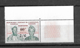 CAMEROUN 1961 YT 334  NEUF** TB RÉUNIFICATION SURCHARGÉS. - Camerun (1960-...)