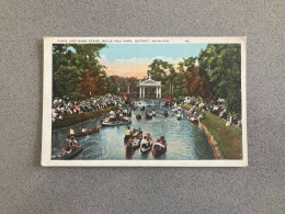 Canal And Band Stand, Belle Isle Park, Detroit, Michigan Carte Postale Postcard - Detroit