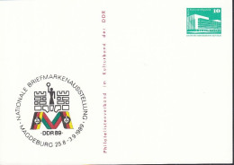 DDR PP 18, Ungebraucht, Nationale Briefmarkenausstellung, Magdeburg 1989 - Privatpostkarten - Gebraucht