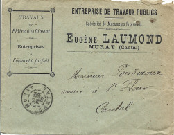 50 --- Lettre 15 MURAT Entreprise De Travaux Publics - Monuments Funéraires Eugène Laumond - 1900 – 1949