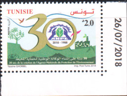 2018 - Tunisie  - 30 Ans De La Création De L'Agence Nationale De Protection -série Complète - 1V  Coin Daté  -  MNH***** - Tunisia