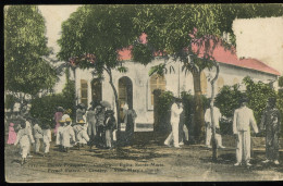 Guinée Française Conakry Eglise Sainte Marie  1908 Comptoir Parisien Timbre Arraché - Guinee