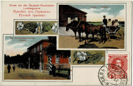 Gruss Von Der Deutsch-Russischen Landesgrenze Circulée En 1913- Привет с немецко-российской границы в 1913 году. - Russie