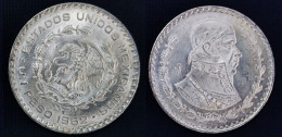 MEXICO 1962 $1 MORELOS 10 % Silver Peso, See Imgs., AU/BU Orig. Shine, Scarce Thus - Mexique