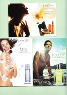 (B0) Lancome, Aroma Source, Star Bronzer, Miracle Aquatonic, Profumi E Cosmetici, Promocard 3654,3687,3720 - Publicidad