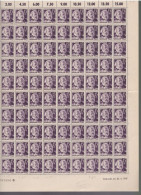 100   Timbres **  Rheinland Pfalz 15pf  Karl Marx  Coin Daté  1947 Feuille Entière Zone Française - Renania-Palatinato