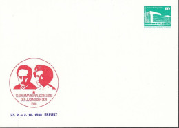 DDR PP 18, Ungebraucht, 10. Briefmarkenausstellung Der Jugend, 1988, Erfurt - Cartoline Private - Nuovi