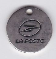 Jeton De Caddie En Métal - La Poste - Logo + Www.laposte.fr - Gettoni Di Carrelli