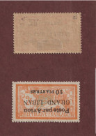 GRAND LIBAN - AVION - 4a De 1924 - Neuf * - Timbre Signé Au Dos - Type Merson Surcharge Renversé - 3 Scan - Airmail