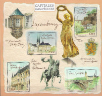 FRANCE 2003 BLOC 64 SERIE CAPITALES EUROPEENNES LUXEMBOURG CATHEDRALE NOTRE DAME CITADELLE SAINT ESPRIT PONT ADOLPHE - Mint/Hinged