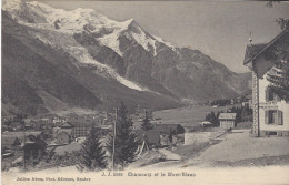 74 CHAMONIX MONT BLANC HOTEL BELVEDERE A DROITE GLACIER DES BOSSONS Editeur: JULLIEN FRERES N ° JJ 5989 - Chamonix-Mont-Blanc