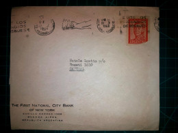 ARGENTINE, Enveloppe Appartenant à "The First National City Bank Of New York" Circulant Avec Une Banderole Parlante "Evi - Used Stamps