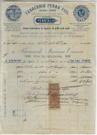 Brazil 1904 Tabacaria Tobacconist Penna Fiel Invoice Issued In Rio De Janeiro Federal Treasury Tax Stamp 300 Réis - Cartas & Documentos