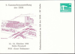 DDR PP 18, Ungebraucht, 2. Ganzsachenausstellung Der DDR, Halle-Neustadt, 1988 - Cartoline Private - Nuovi