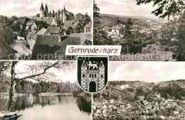 72699745 Gernrode Harz Partie Am See Fliegeraufnahme Kirchenpartie Gernrode - Autres & Non Classés