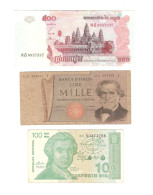 16/ BILLETS DU MONDE : 6 Billets (en L'état) - Collections & Lots
