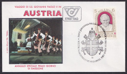 Vatican Austria 1983, Pope Paul John II Visit, St.Gabriel Exhibition, Special Cover - Otros & Sin Clasificación