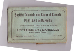 Sété COLONIALE DES CHAUX ET CIMENTS PORTLAND DE MARSEILLE-L'ESTAQUE -CARNET DE 19 Cartes Postales - L'Estaque