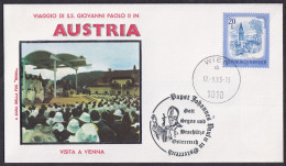 Vatican Austria 1983, Pope Paul John II Visit Vienna, Special Cover - Sonstige & Ohne Zuordnung