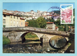 Carte Maximum 1976 - Thiers Le Pont Du Moutier - YT 1904 - 63 Thiers - 1970-1979