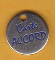 Jeton De Caddie En Métal - Carte Accord - Banque - Trolley Token/Shopping Trolley Chip