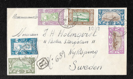 BELLE LETTRE DE 1935 DE SPM MIQUELON POUR LA SUEDE - Covers & Documents