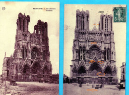 2 CP- REIMS -  La Cathédrale - - Reims