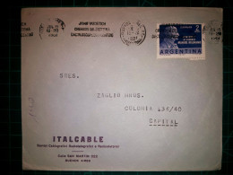 ARGENTINE, Enveloppe Appartenant à "ITALCABLE, Servicio Cableográfico YRadiotelegrafico" Distribuée Avec La Bannière Par - Usados