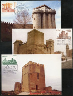 ESPAÑA (2004) Carte S Maximum Card S - Castillos, Château, Castle, Granadilla, Aguas Mansas, Fortaleza La Mota - Cartes Maximum