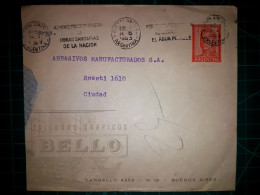 ARGENTINE, Enveloppe Appartenant à "BELLO, Talleres Graficos" Circulait Avec Une Banderole Disant "Par Responsabilité, N - Usati