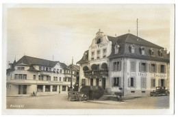BEINWIL: Hotel Löwen Mit Oldtimern, Konsumverein, Foto-AK ~1930 - Beinwil Am See