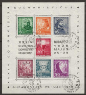 1938 USED Hungary Mi Block  3 - Blocchi & Foglietti