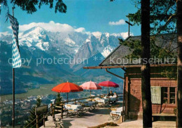 72697662 St Martin Grasberg Berggasthof Terrasse Blick Gegen Zugspitzgruppe Wett - Garmisch-Partenkirchen