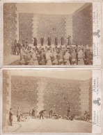 2 Cartes De Cabinet Par Photographe Appert Exécution De Monseigneur Darboy Archevêque De Paris Pendant La Commune 1871 - Alte (vor 1900)
