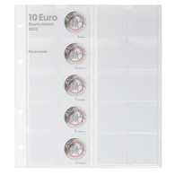 Lindner Vordruckblatt Karat Für 10 Euro-Münzen Polymerring 1110-5 Neu - Supplies And Equipment