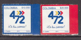 2011 Colombia 4-72 Postal Network Complete Set Of 2 MNH **BARGAIN Cat $41+** - Kolumbien