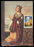 ESPAÑA (2004) Carte Maximum Card - V Centenario Fallecimiento Reina Isabel La Católica, Castillo La Mota, Castle Château - Tarjetas Máxima