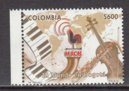 2011 Colombia HUCK Radio Station Music Musical Instruments Complete Set Of 1 MNH - Kolumbien