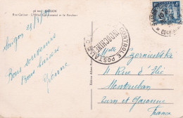 Tampon CONTROLE POSTAL INDOCHINE Sur Une Cpa Carte De Saigon Vietnam Cochinchine Voyagée En 1939 - Cartas & Documentos