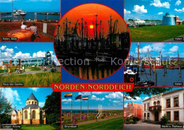 72696793 Norden Norddeich Ostfriesland Hafen Mole Haus Des Gastes Ludgerikirche  - Other & Unclassified