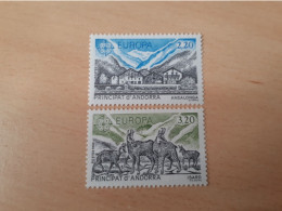 TIMBRES  ANDORRE  FRANCAIS    ANNEE   1986   N  348  /  349     NEUFS  LUXE** - Ongebruikt