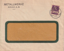 Motiv Brief  "Metallwerke Nidau"        1920 - Covers & Documents