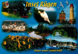 72696505 Insel Ruegen Bilder Einer Landschaft Wappen Kreidefelsen Kueste Leuchtt - Sonstige & Ohne Zuordnung