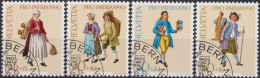 1990 Schweiz Pro Patria, Ausrufbilder, ⵙ Zum:CH B227-B230, Mi:CH 1417-1420, Yt: CH 1343-1346 - Used Stamps