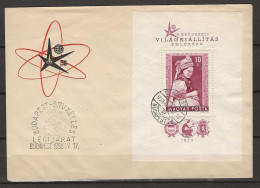 1958 FDC Hungary Mi Block  27 A - Blocks & Sheetlets