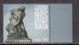 2014 Croatia WWI World War 1 Monument   Complete Set Of 1 MNH - Croatie