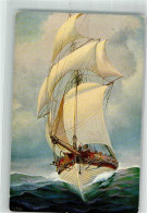 39828809 - Hollaendisches Kanonenboot 19 Jahrhundert Sign. Rave Chr. Karte Nr.51 - Sonstige & Ohne Zuordnung