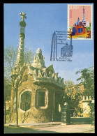 ESPAÑA (2004) Carte Maximum Card - Emisión Conjunta Joint Issue China - Parque Güell Barcelona, Gaudí - Tarjetas Máxima