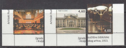 2014 Croatia University Library Complete Set Of 3 MNH - Kroatien